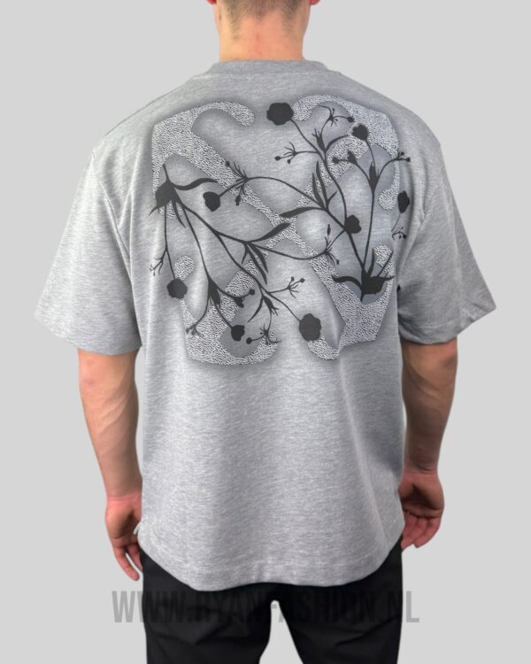 Off White Flower Arrow Skate T-Shirt Grey - Afbeelding 4