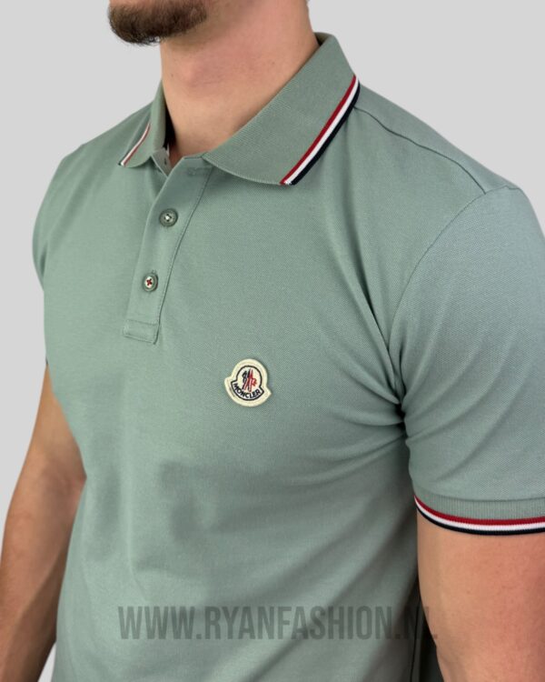 Moncler Logo Polo Shirt Pistachegroen - Afbeelding 3