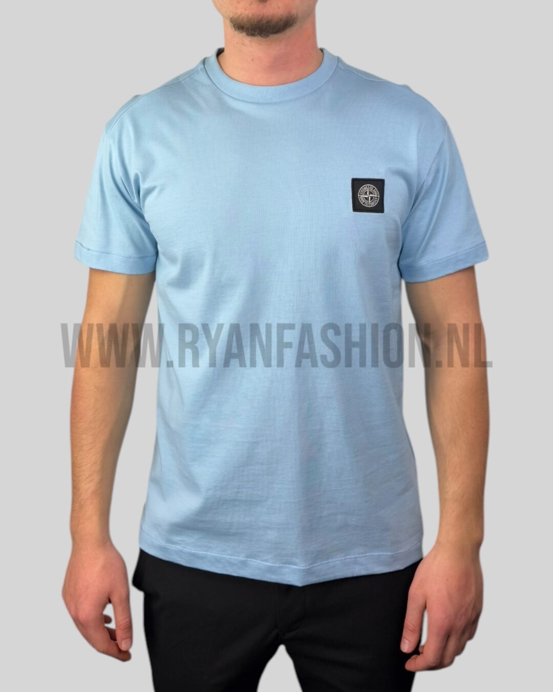 Stone Island Compass Logo T-Shirt Light Blue
