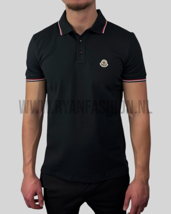 Moncler Logo Polo Shirt Black