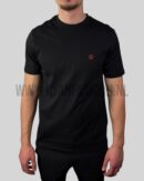 Louis Vuitton Logo Embroidered Jersey T-Shirt Black