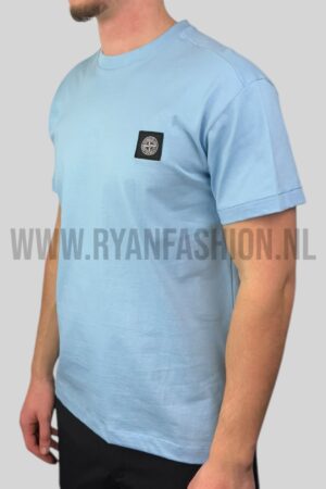 Stone Island Compass Logo T-Shirt Light Blue