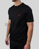 Louis Vuitton Logo Embroidered Jersey T-Shirt Black