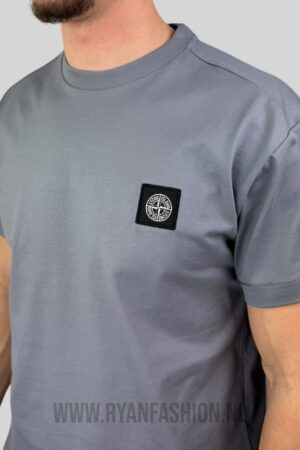 Stone Island Compass Logo T-Shirt Grey