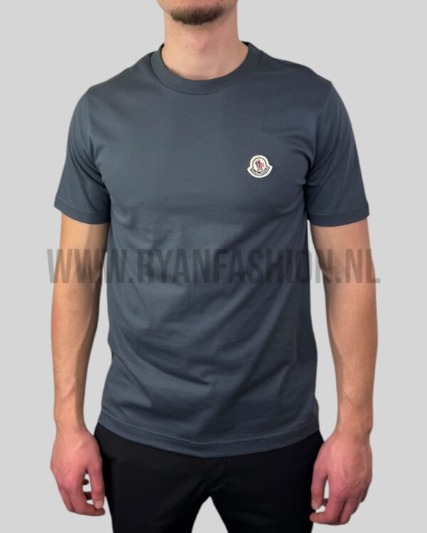 Moncler Logo Patch Cotton Logo T-Shirt Antraciet
