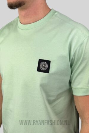Stone Island Compass Logo T-Shirt Neon Green