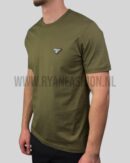 Prada Logo Patch T-Shirt Khaki