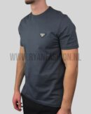 Prada Logo Patch T-Shirt Antraciet