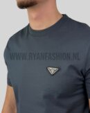 Prada Logo Patch T-Shirt Antraciet