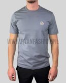 Moncler Logo Patch Cotton Logo T-Shirt Grey