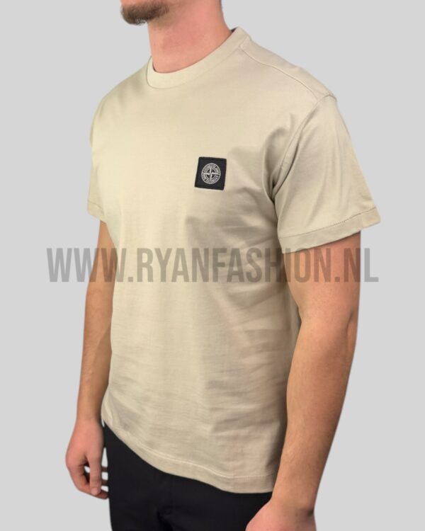 Stone Island Compass Logo T-Shirt Beige - Afbeelding 2