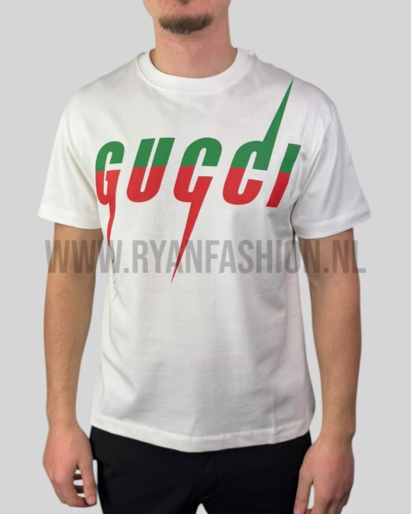 Gucci Blade Print T-Shirt White Cotton