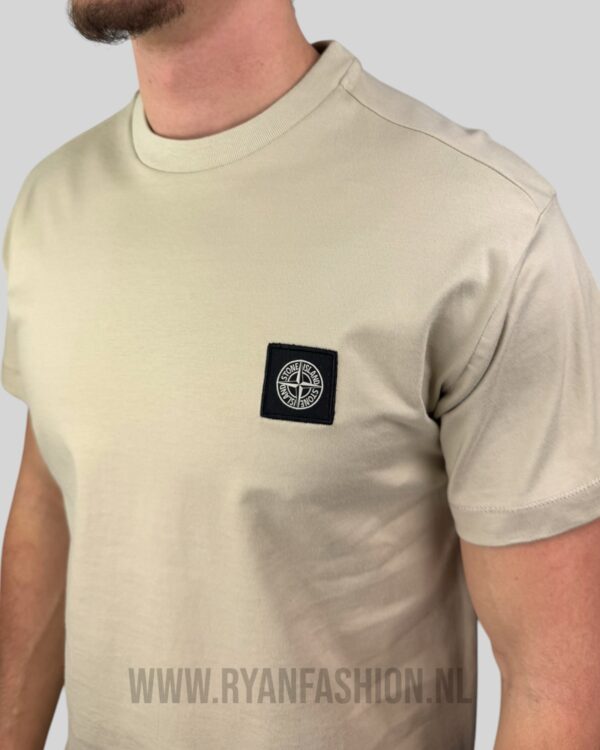 Stone Island Compass Logo T-Shirt Beige - Afbeelding 3
