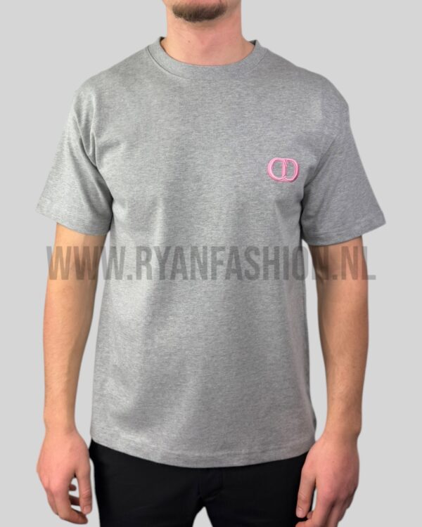 Dior CD Icon T-Shirt Light Grey Pink