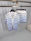 Casablanca Wavy Gradient Crochet Summer Set Blue