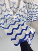 Casablanca Wavy Gradient Crochet Summer Set Blue