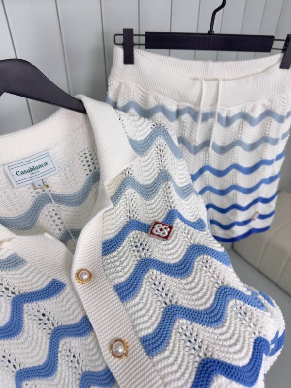 Casablanca Wavy Gradient Crochet Summer Set Blue - Afbeelding 3