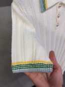 Casablanca Rib Boucle Polo Shirt White