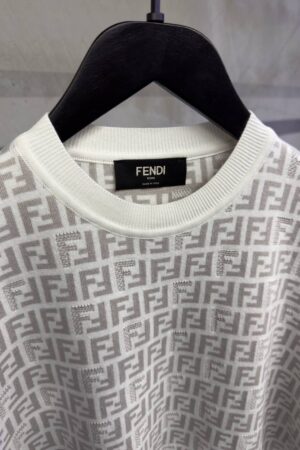 Fendi Monogram Jumper T-Shirt White Grey