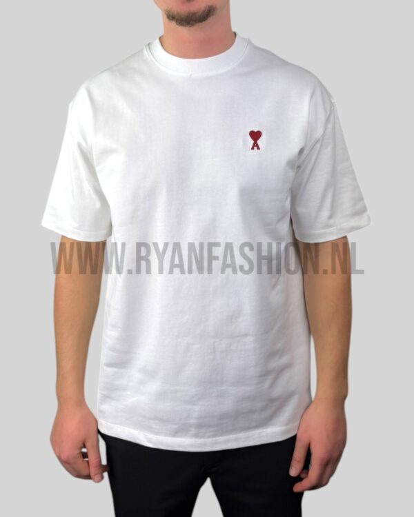 AMI Heart Logo T-Shirt White