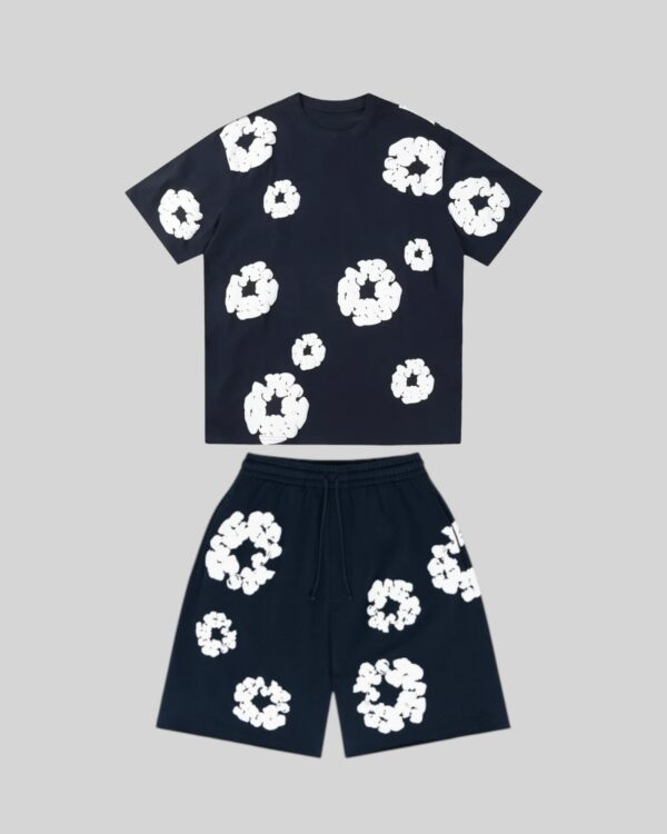 Denim Tears Wreath Short Set Navy Blue
