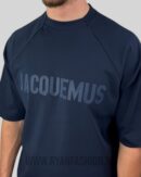 Jacquemus Le T-Shirt Typo White Navy