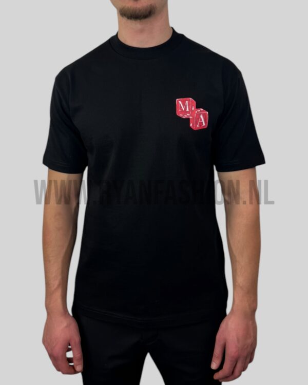 Amiri Red Dice's Double Print T-Shirt Black