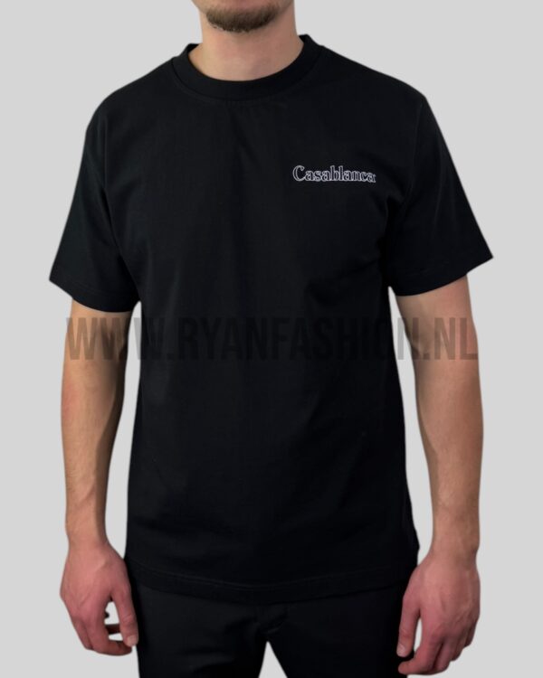 Casablanca Logo Print T-Shirt Black