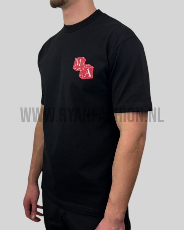 Amiri Red Dice's Double Print T-Shirt Black - Afbeelding 3