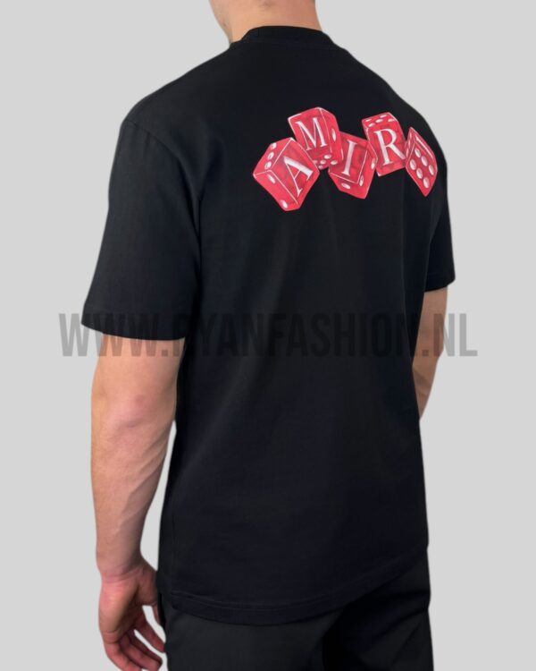 Amiri Red Dice's Double Print T-Shirt Black - Afbeelding 5