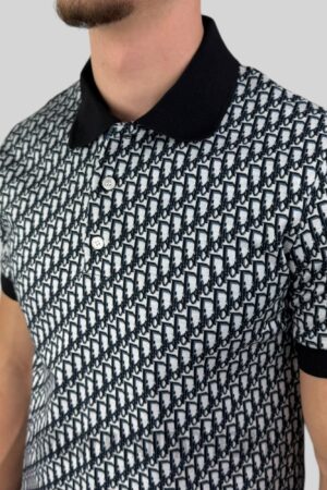 Dior Oblique Polo Shirt Black