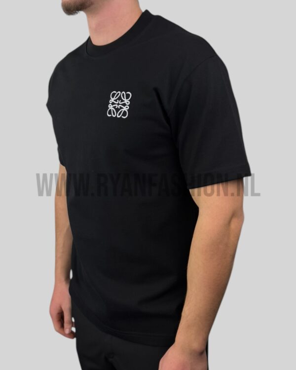 Loewe Anagram Geborduurd Logo T-Shirt Zwart - Afbeelding 2