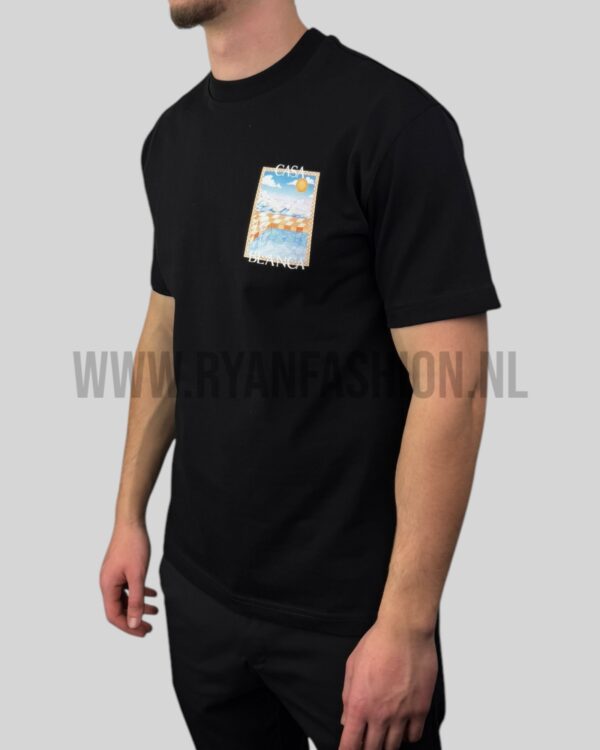 Casablanca Surreal Pool T-Shirt Black - Afbeelding 2