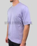 AMI Paris Tonal Heart Embroidered T-Shirt Lilac