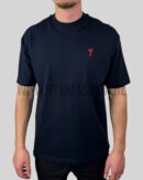 AMI Heart Logo T-Shirt Darkblue