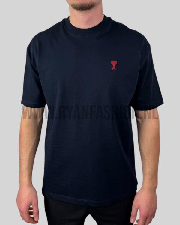 AMI Heart Logo T-Shirt Darkblue