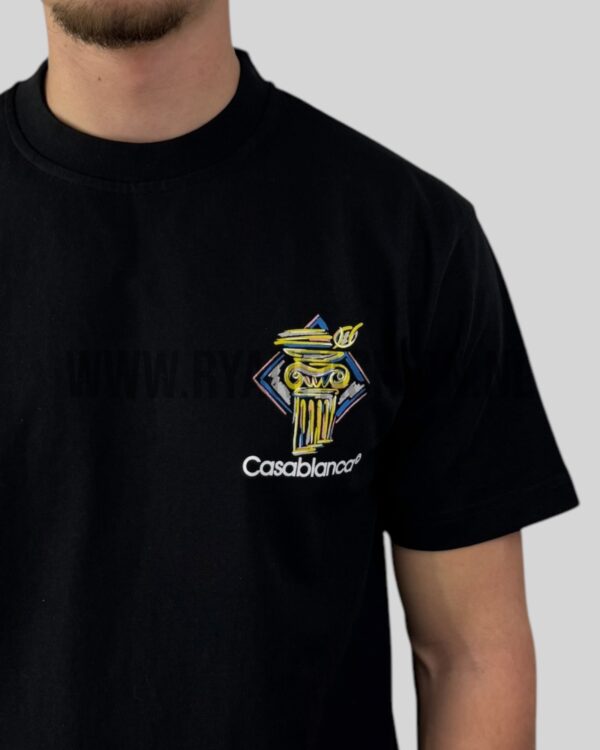 Casablanca Diamond Column Printed T-Shirt Black - Afbeelding 4
