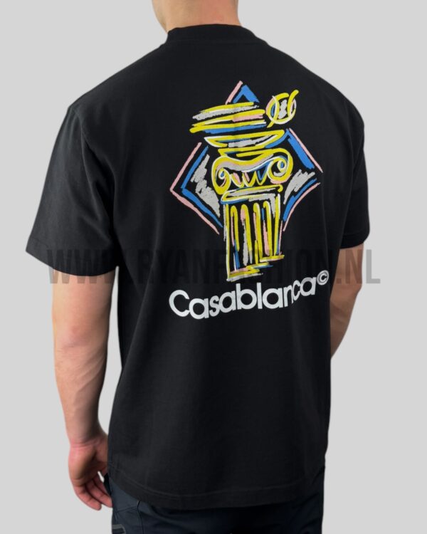 Casablanca Diamond Column Printed T-Shirt Black - Afbeelding 3