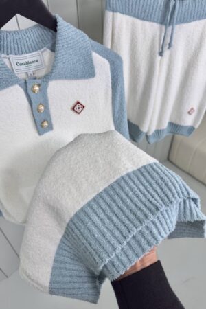 Casablanca Colour Blocking Boucle Summer Set Blue