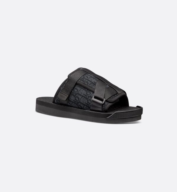 Dior Alpha Oblique Slippers Black on Black