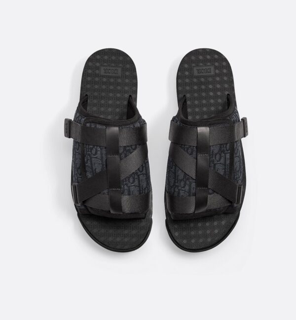 Dior Alpha Oblique Slippers Black on Black - Afbeelding 3