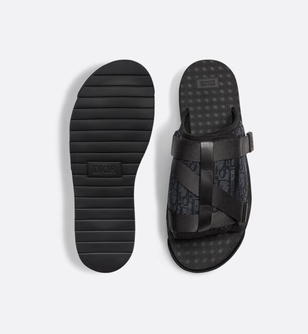 Dior Alpha Oblique Slippers Black on Black - Afbeelding 5