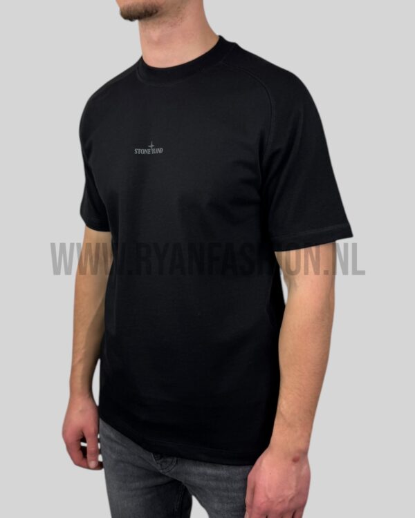 Stone Island Compass Print Reflector T-Shirt Black - Afbeelding 2