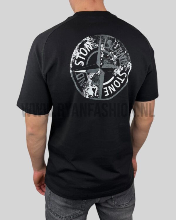 Stone Island Compass Print Reflector T-Shirt Black - Afbeelding 3