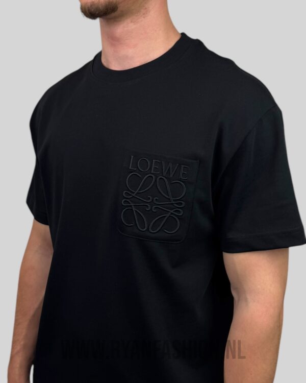 Loewe Embroidered Pocket Logo T-Shirt Black - Afbeelding 3