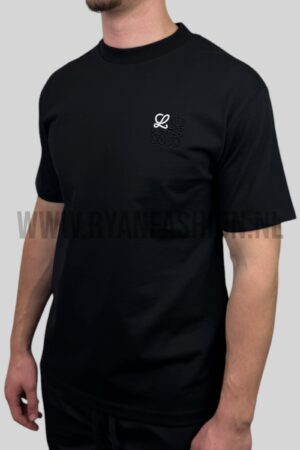Loewe Anagram Geborduurd Logo T-Shirt Black White