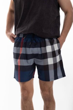 Burberry Geruite Zwembroek Blue