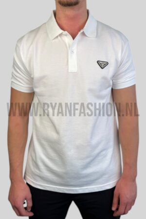 Prada Cotton Polo Shirt White