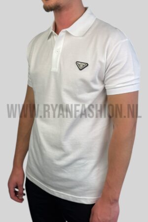 Prada Cotton Polo Shirt White