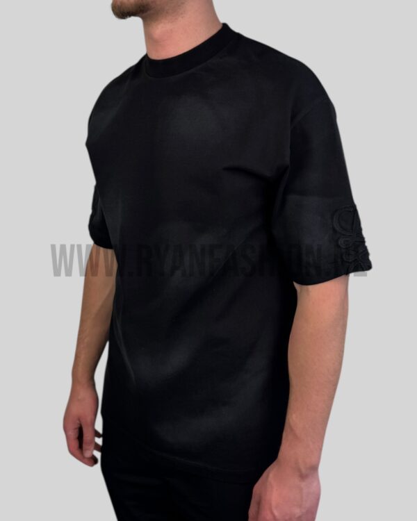 Loewe Arm Logo Cotton T-Shirt Zwart - Afbeelding 2